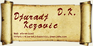 Đurađ Kezović vizit kartica
